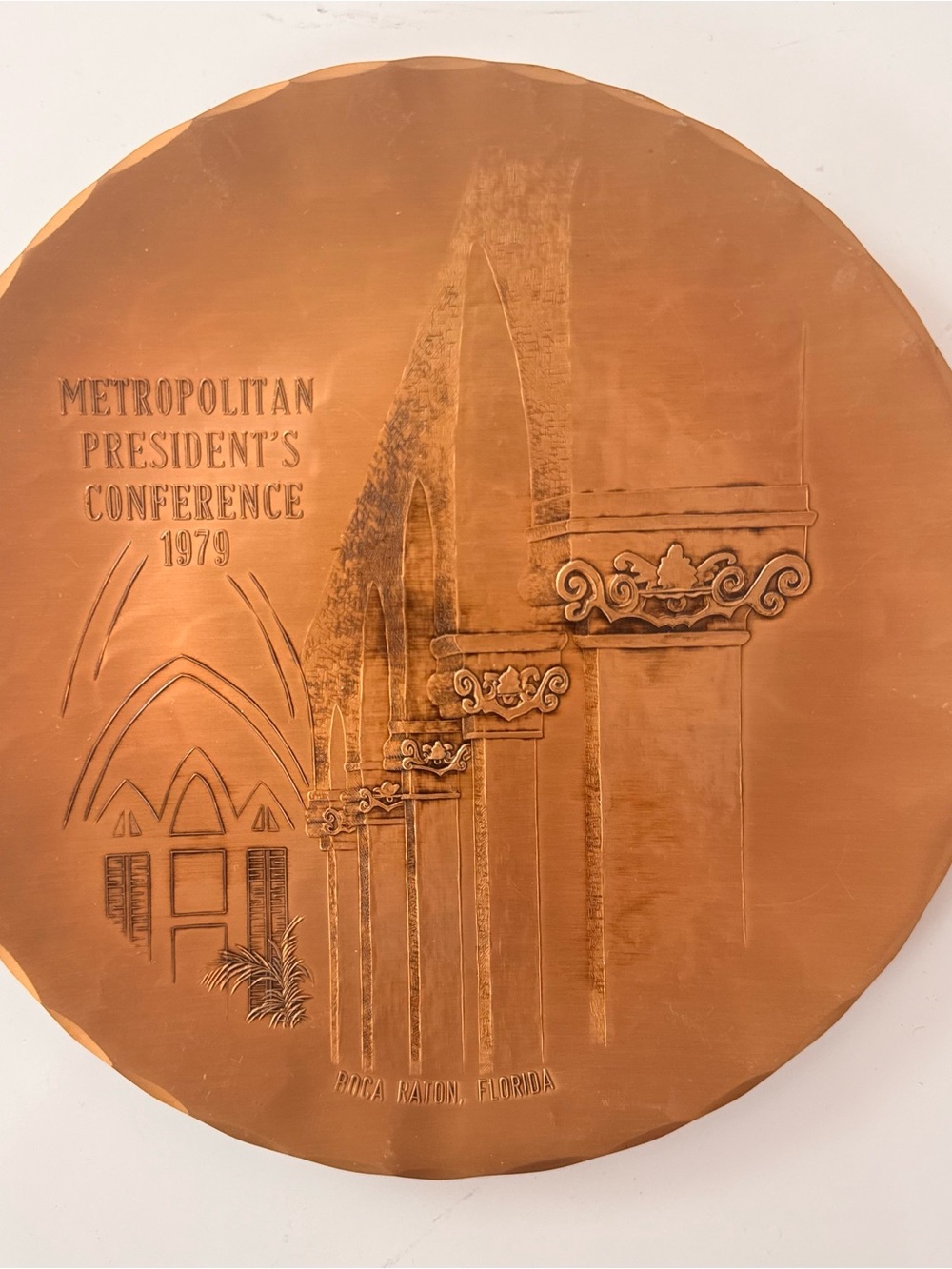 Bronze plate Commemorative 1979 Metropolitan President’s Conference